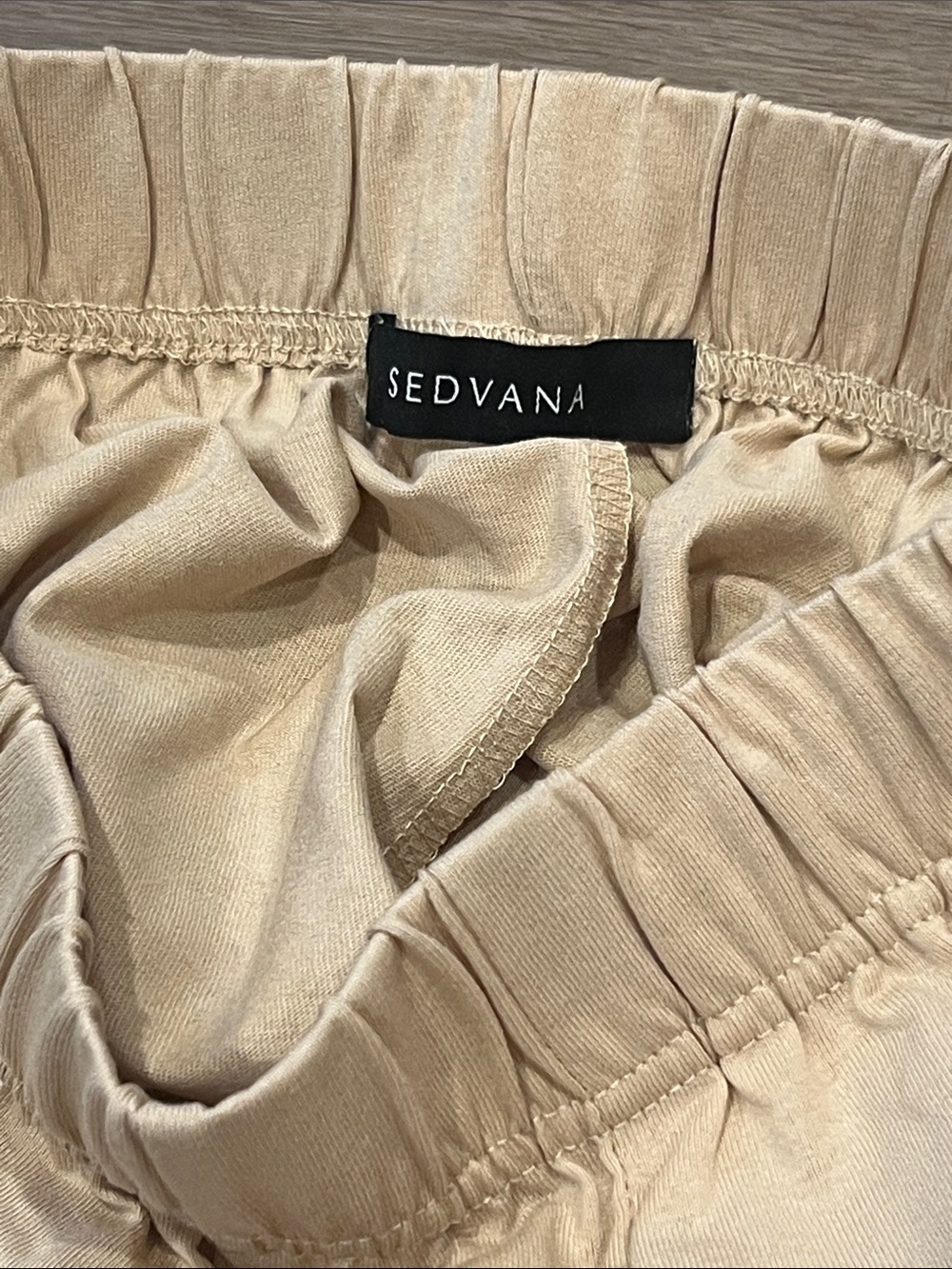 NWT Sedvana Swedish Khaki Elastic Waist Lounge Shorts Cotton & Modal Comfy Relax - Picture 7 of 13